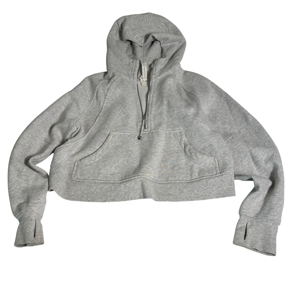 Lululemon Scuba Oversized 1/2 Zip Hoodie 'Heathered Core Ultra Light Grey'